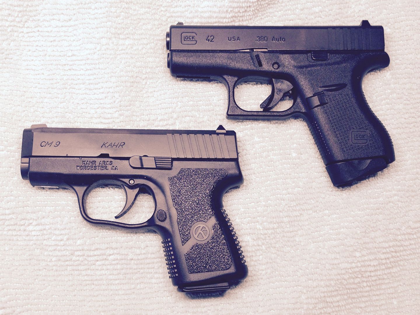 Glock 42 Vs Kahr Cm9 Size Comparison Springfield Xd Forum 